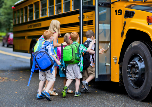 classroom bugs saskatoon elementary school kids getting on a school bus