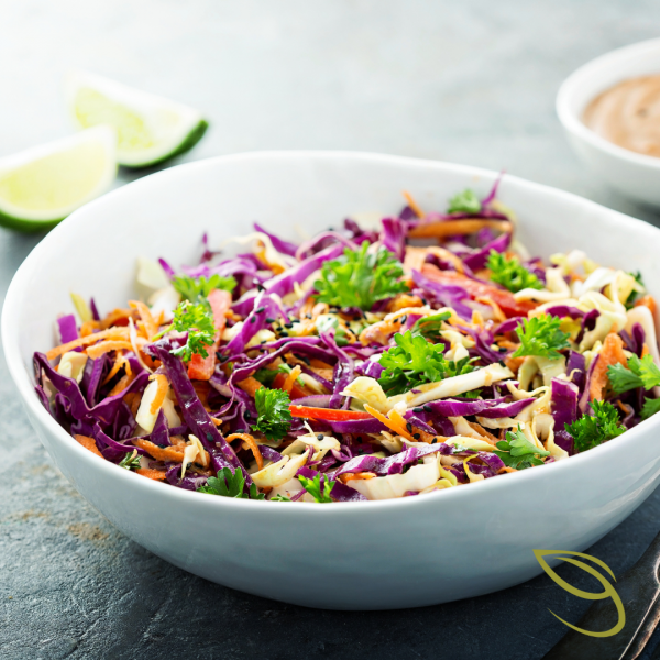 ginger almond rainbow slaw recipe